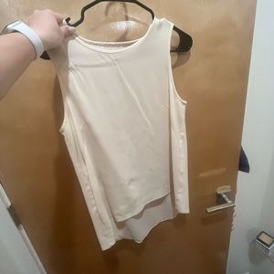 Rag and bone cream high-low blouse